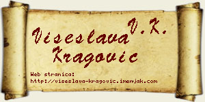 Višeslava Kragović vizit kartica